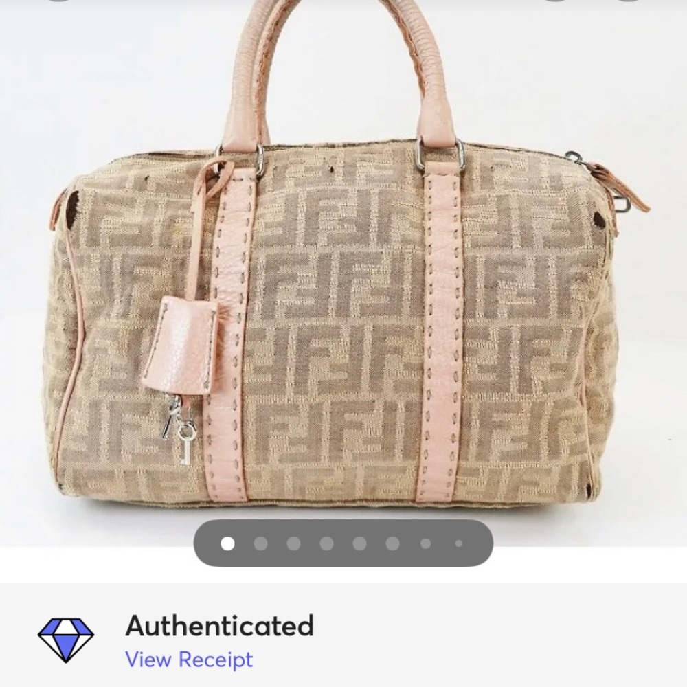 AUTH. *rare* Vintage Fendi Zucca Selleria Boston Bag